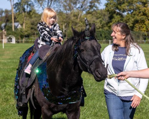 young-girl-black-horse-volutneer